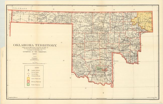 Oklahoma Territory. Compiled from the Official Records of the General Land Office and from Data on File in the Executive Office of the Territory...