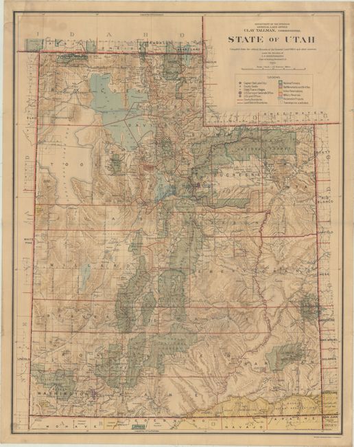 State of Utah Compiled from the Official Records of the General Land Office and Other Sources