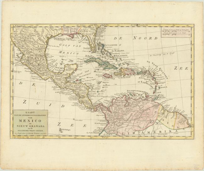 Kaart van de Onderkoningschappen van Mexico en Nieuw Granada in de Spaansche West-Indien