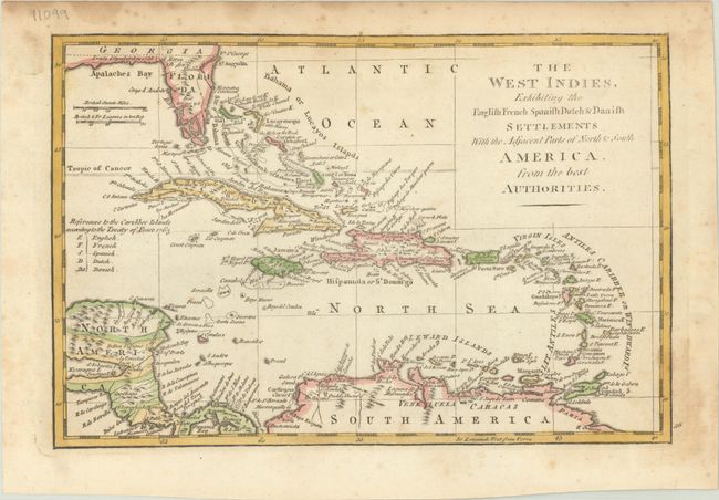 The West Indies, Exhibiting the English French Spanish Dutch & Danish Settlements with the Adjacent Parts of North & South America, from the Best Authorities