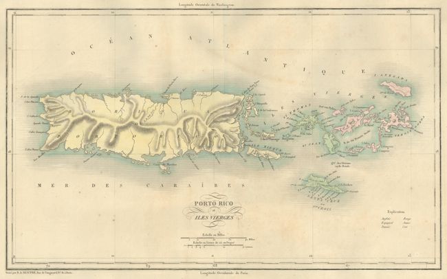 Carte Geographique, Statistique et Historique de Porto-Rico