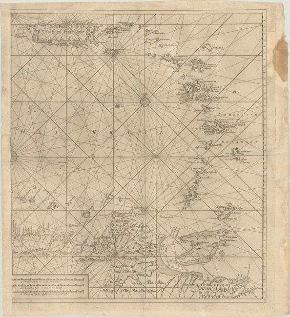 [Eastern Sheet - Nieuwe Paskaart van de Kusten van West Indien van Rio Oronoque tot Cartegena Met alle de Caribische Eylanden...]