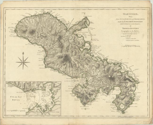 Martinico, Done from Actual Surveys and Observations, Made by English Engineers Whilst the Island Was in Their Possession