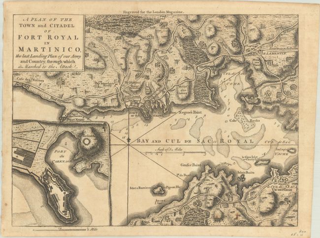 A Plan of the Town and Citadel of Fort Royal in Martinico, the Last Landing Place of Our Army and Country, Through Which It Marched to the Attack