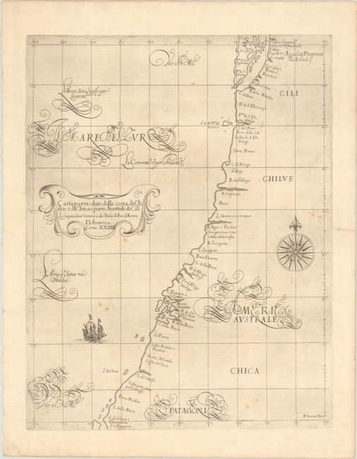 Carta Particolare della Costa di Chilue e di Chica e Parte Australe di Cili...