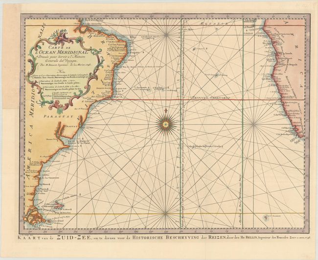 Carte de l'Ocean Meridional Dressee pour Servir a l'Histoire Generale des Voyages