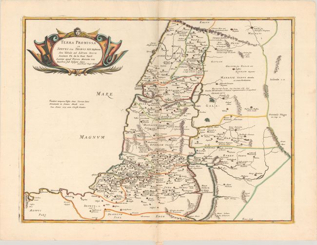 Terra Promissa in Sortes seu Tribus XII Distincta seu Tabula ad Librum Iosue