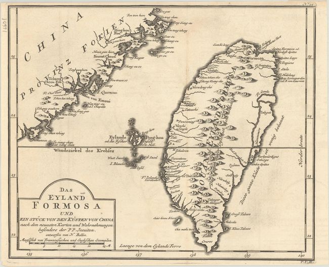 Das Eyland Formosa und ein Stuck von den Kusten von China nach den Neuesten Karten und Wahrnehmungen Befonders der PP. Jesuiten