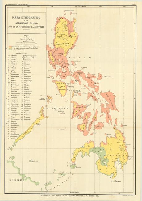 Mapa Etnografico del Archipielago Filipino