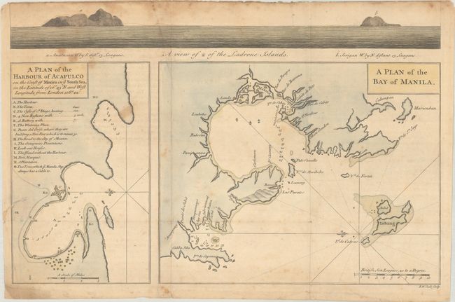 A Plan of the Harbour of Acapulco [on sheet with] A Plan of the Bay of Manila