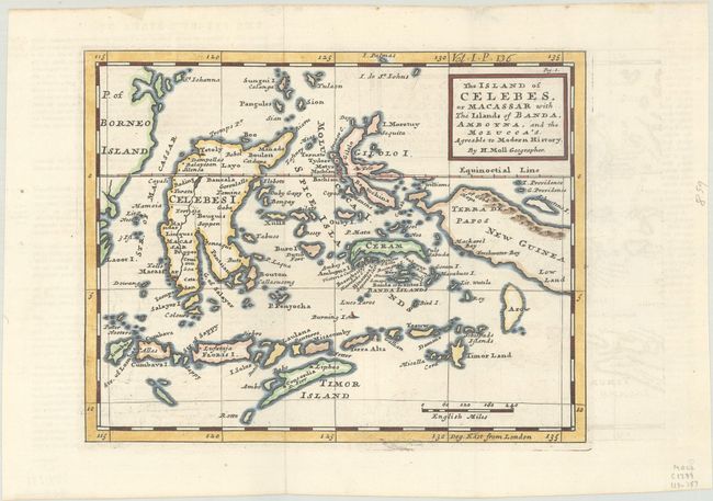 The Island of Celebes, or Macassar with the Islands of Banda, Amboyna, and the Molucca's. Agreable to Modern History