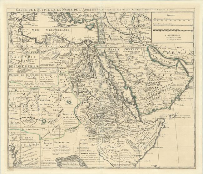 Carte de l Egypte de la Nubie de l'Abissinie &c.
