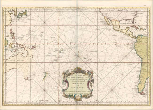 Carte Reduite des Mers Comprises Entre l'Asie et l'Amerique Apelees par les Navigateurs Mer du Sud ou Mer Pacifique...