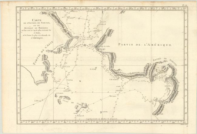 Carte de l'Entree de Norton, et du Detroit de Bhering ou l'on Voit le Cap le Plus Oriental de l'Asie, et la Pointe la Plus Occidentale de l'Amerique