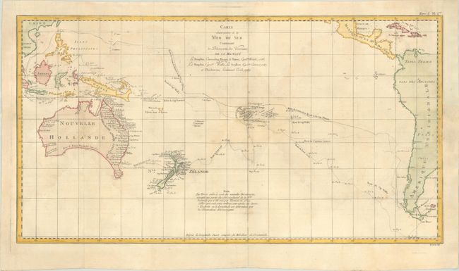 Carte d'une Partie de la Mer du Sud Contenant les Decouvertes des Vaisseaux de sa Majeste le Dauphin, Commodore Byron, la Tamar, Capitne. Mouats, 1765, le Dauphin, Capitne. Wallis, le Swallow, Capitne. Carteret, 1767, et l'Endeavour, Lieutenant Cook, 1769