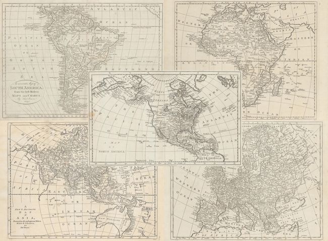 [Lot of 5] A Map of North America [and] An Accurate Map of South America [and] A New and Accurate Map of Africa [and] A New & Accurate Map of Asia [and] A New & Accurate Map of Europe