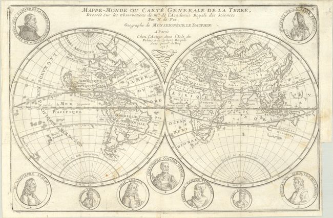 Mappe-Monde ou Carte Generale de la Terre, Dressee sur les Observations de Mrs. d l'Academie Royale des Sciences