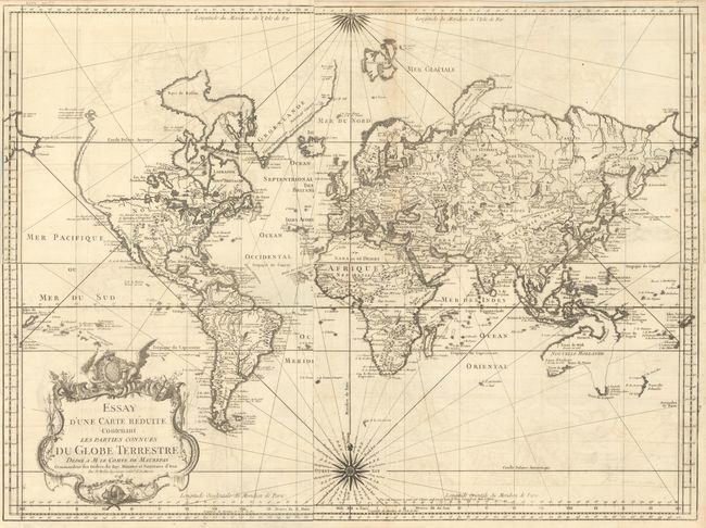 [On 4 Sheets] Essay d'une Carte Reduite Contenant les Parties Connues du Globe Terrestre...