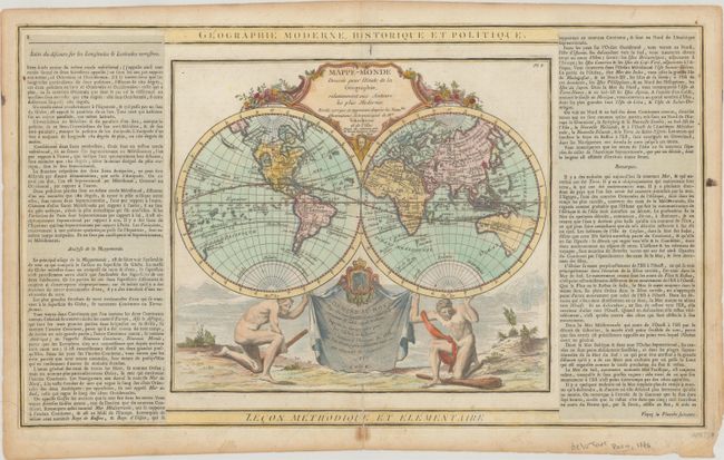 Mappe-Monde Dressee pour l'Etude de la Geographie, Relativement aux Auteurs les Plus Modernes...