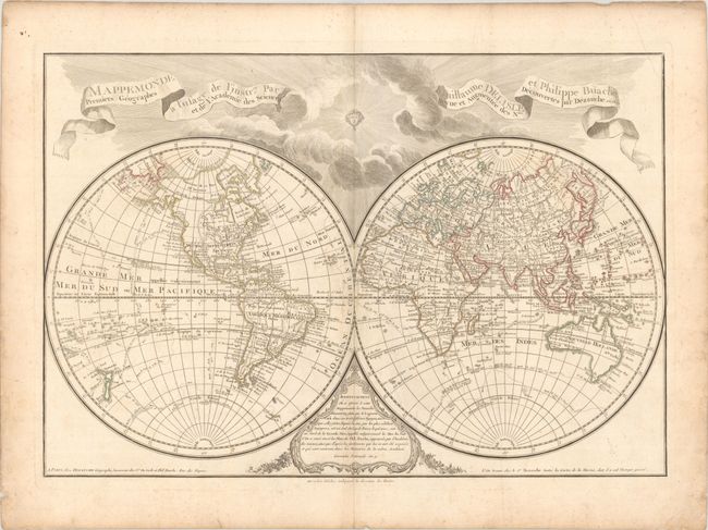 Mappemonde a l'Usage de l'Instron. par Guillaume Delisle et Philippe Buache...