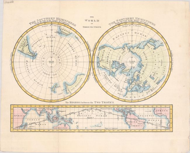 [Lot of 2] The World in Three Sections [and] Regioni Polari Paragonate Secondo gli Ultimi Viaggi