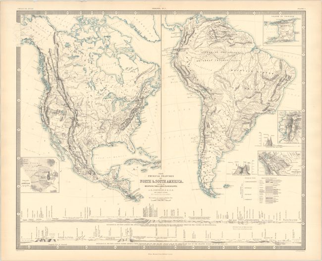 The Physical Features of North & South America, Showing the Mountains, Table-Lands, Plains & Slopes