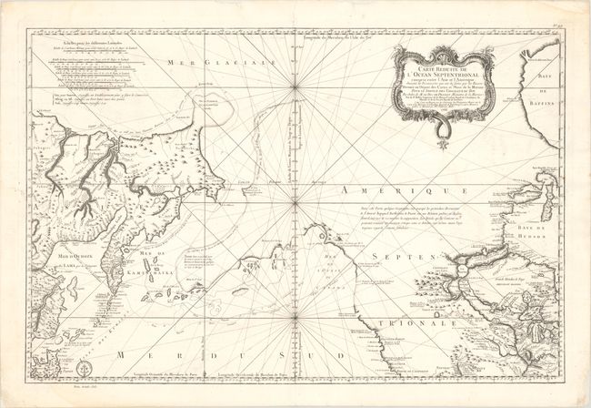 Carte Reduite de l'Ocean Septentrional Compris Entre l'Asie et l'Amerique, Suivant les Decouvertes qui ont ete Faites par les Russes...