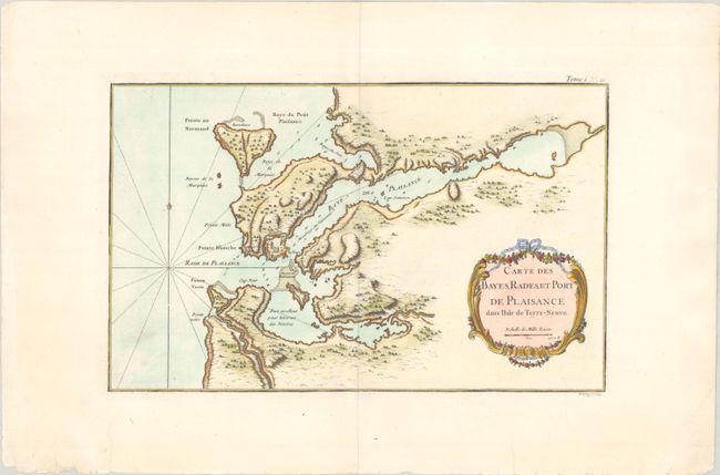 [Lot of 3] Carte des Bayes, Rades, et Port de Plaisance dans l'Isle de Terre-Neuve [and] Plan de la Rade et Port de l'Isle St. Pierre [and] Carte du Havre de Saint Jean dans l'Isle de Terre-Neuve