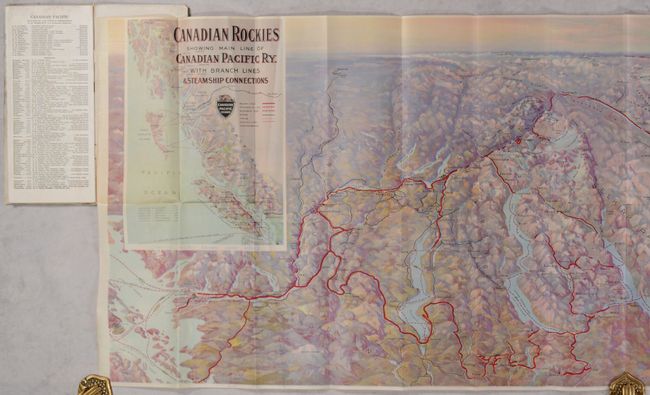 [Map in Booklet] Canadian Rockies Showing Main Line of Canadian Pacific Ry. with Branch Lines & Steamship Connections [in] Resorts in the Canadian Rockies