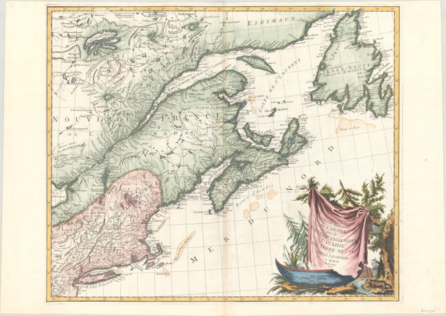 Partie Orientale du Canada, avec la Nouvelle Angleterre l'Acadie, et la Terre-Neuve
