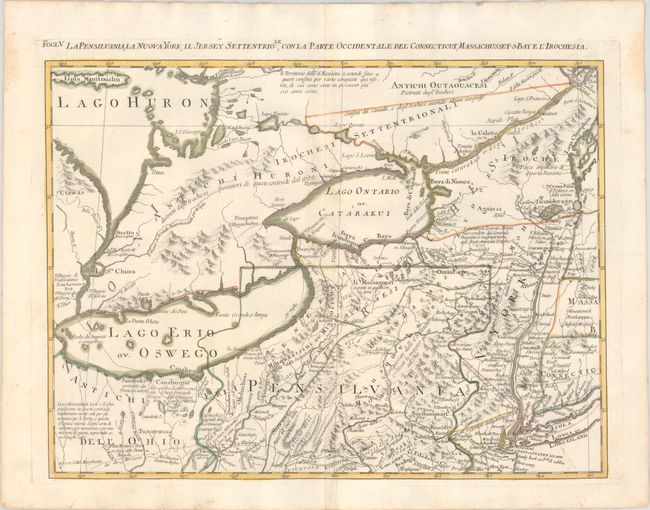 La Pensilvania, la Nuova York, il Jersey Settentriole, con la Parte Occidentale del Connecticut, Massachusset-s Bay e l'Irochesia