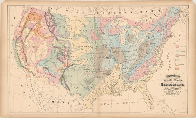 Gray's Atlas Map of the United States Showing the Principal Geological Formations
