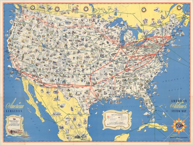 American Airlines System Map - Route of the Flagships