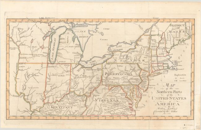 Map of the Northern Parts of the United States of America