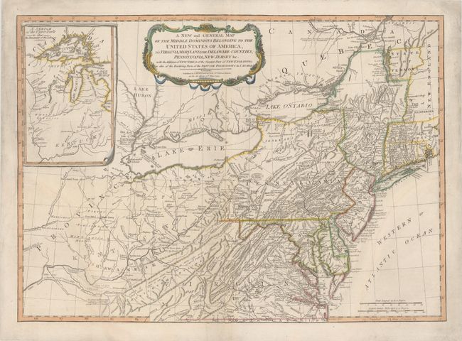A New and General Map of the Middle Dominions Belonging to the United States of America, viz. Virginia, Maryland, the Delaware-Counties, Pennsylvania, New Jersey &c...