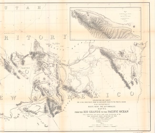 Map No. 2. From the Rio Grande to the Pacific Ocean from Explorations and Surveys Made Under the Direction of the Hon. Jefferson Davis, Secretary of War...