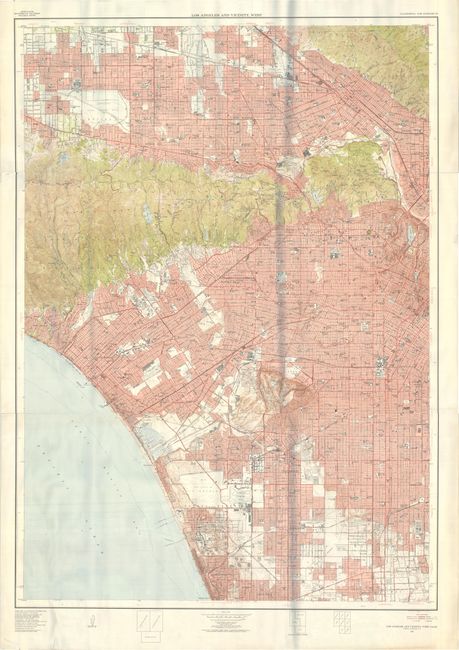 [Lot of 2] Los Angeles And Vicinity, West [and] Los Angeles and Vicinity, East