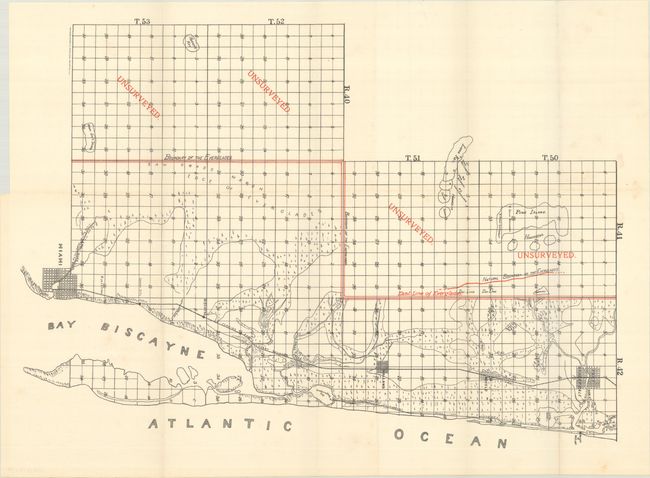 [Lot of 3] [Map of the Area Between Miami and Fort Lauderdale] [and] [Western Part of the Everglades] [and] [The Everglades]
