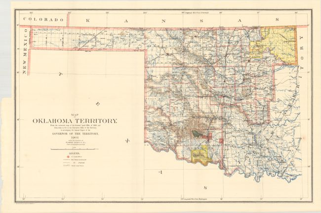 [Map with Report] Map of Oklahoma Territory [with] Annual Reports of the Department of the Interior for the Fiscal Year Ended June 30, 1901