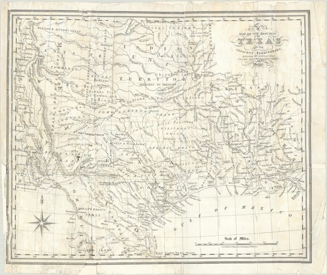 A Map of the Republic of Texas and the Adjacent Territories Indicating the Grants of Land Conceded Under the Empresario System of Mexico