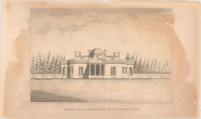 [Engraving with Report] Sketch of Mr. Jefferson's Seat, Monticello [with] The Literary and Scientific Repository Vol. I. No. 2