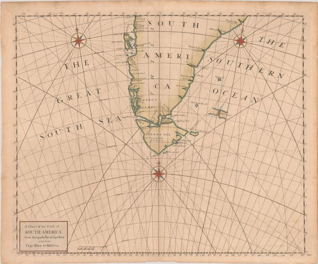 A Chart of the Coast of South America from Anegada Bay to Cape Horn and from Cape Horn to Baldivia