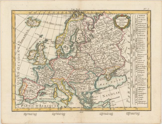 [Lot of 2] L'Europe Divisee en ses Principaux Etats avec Priv. [and] Europa Veteribus Nota. L'Europe Ancienne...