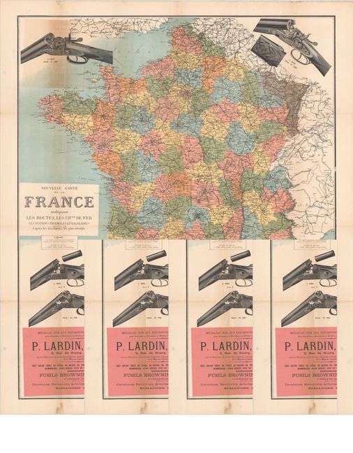 Nouvelle Carte de la France Indiquant les Routes, les Chins. de Fer les Stations Thermales et Balneaires d'Apres les Documents les Plus Recents