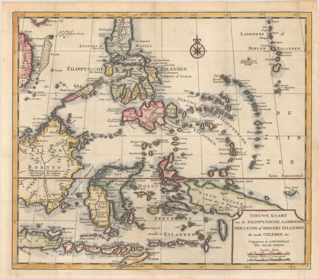 Nieuwe Kaart van de Filippynsche, Ladrones, Moluccos of Specery Eilanden, als mede Celebes Etc.