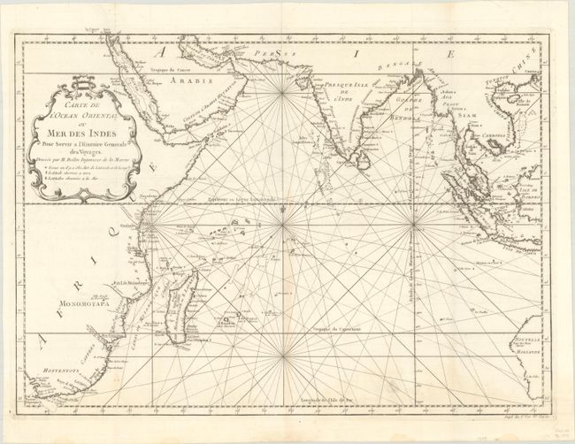 Carte de l'Ocean Oriental ou Mer des Indes pour Servir a l'Histoire Generale des Voyages