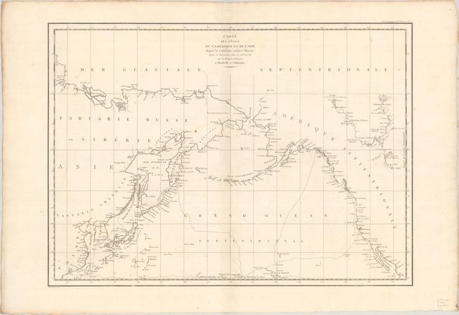 Carte des Cotes de l'Amerique et de l'Asie Depuis la Californie Jusqu'a Macao...