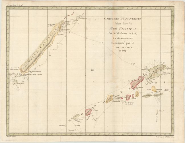 Carte des Decouvertes Faites dans la Mer Pacifique sur le Vaisseau de Roi, la Resolution, Commande par le Capitaine Cook. En 1774