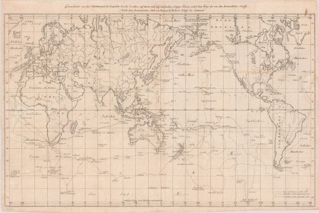 Generalkarte von den Entdekkungen des Kapitan Jacob Cooke, auf Dieser und auf den Beiden Vorigen Reisen, Nebst dem Wege der von ihm Komandirten Schiffe...