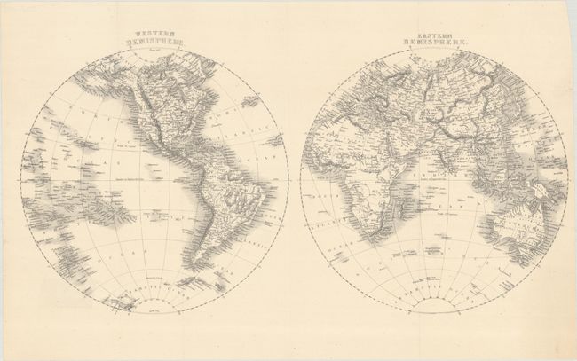 Western Hemisphere [on sheet with] Eastern Hemisphere